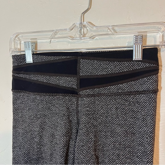 Lululemon Wunder Under Pant Giant Herringbone Black Heathered Black/Wi14 Quilt 4 - Picture 3 of 7